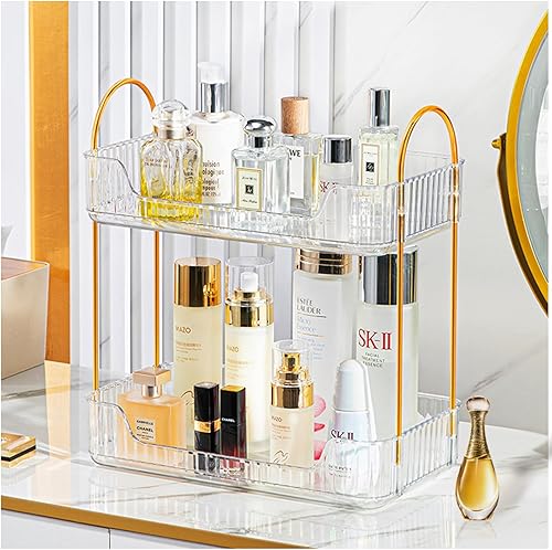 COMVTUPY Organizador de mostrador de baño, organizador de encimera, organizador de cosméticos para el cuidado de la piel, organizador de maquillaje