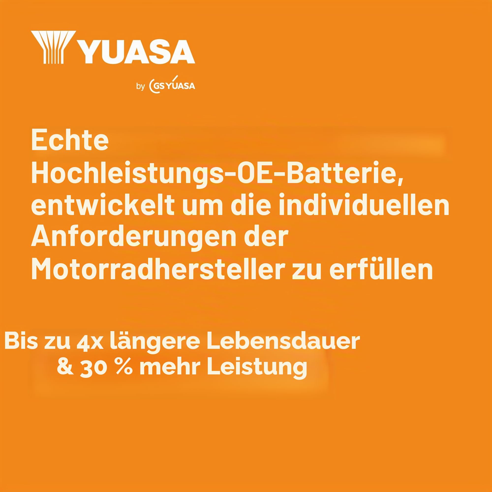 Yuasa GYZ32HL 12V 500 CCA wartungsfreie AGM VRLA Motorradbatterie | 33,7 Ah, Kompakt, Auslaufsicher, Vibrations- & Korrosionsbeständig, Ideal für Sportbikes & Start-Stopp