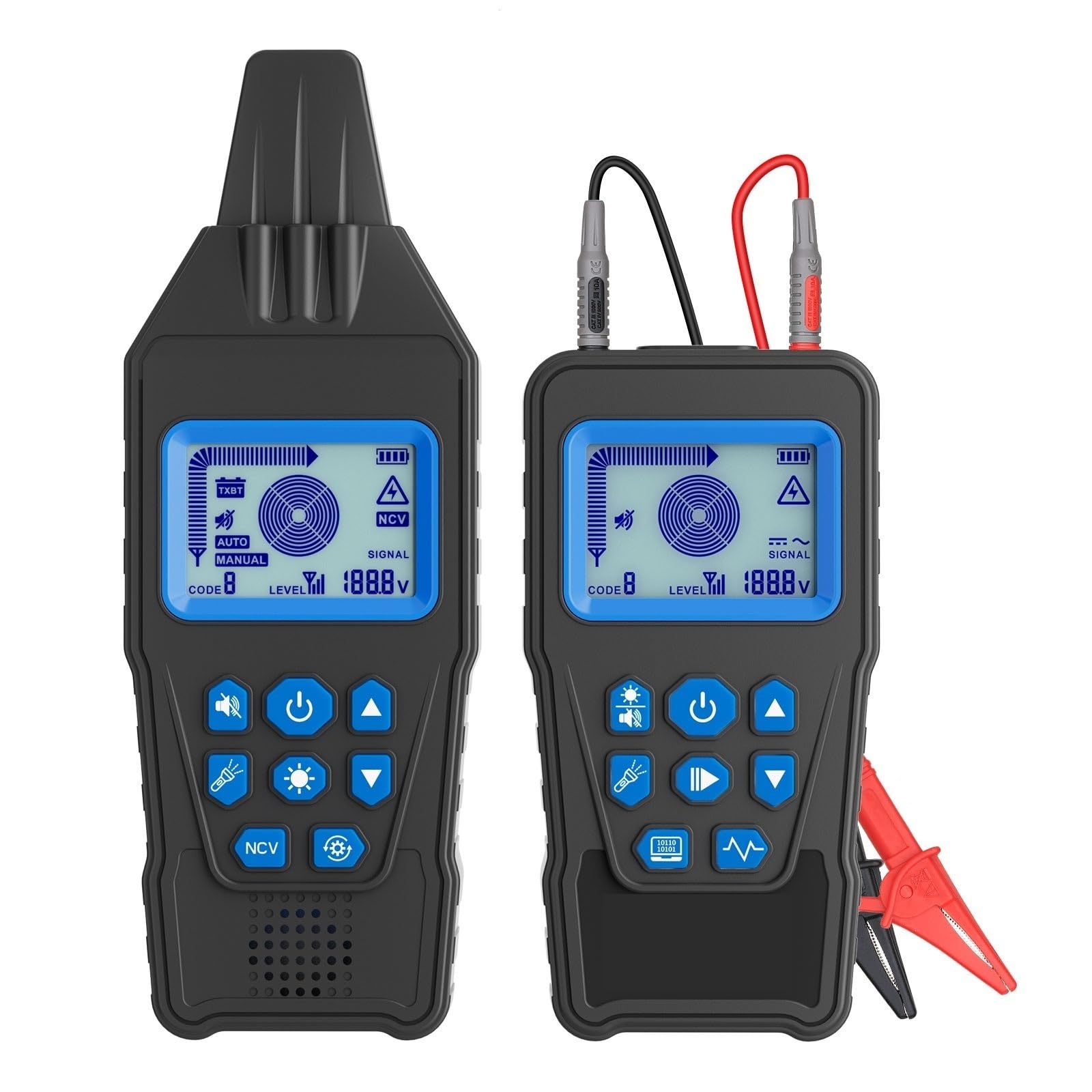 Tester for cavi sotterranei, localizzatore di anti-interferenza, ad alta e bassa tensione, rilevatore tubi(U630TX640RX-black)