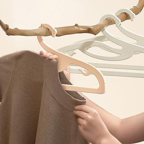 Miniatura 3 de Perchas de plástico para ropa, paquete de 20 unidades, apertura en forma de Z, perchas ultrafinas de cuello corto de 0.12 pulgadas, ahorran espacio