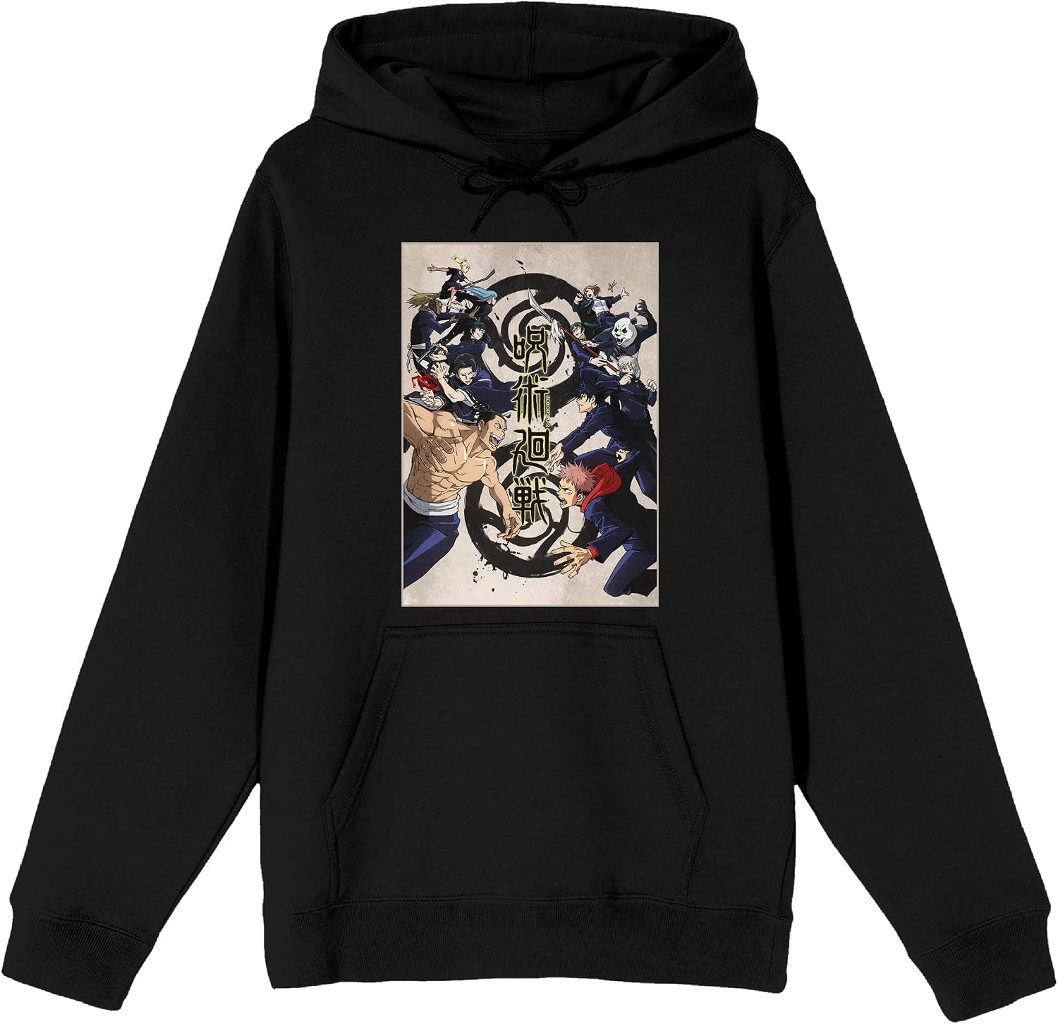 Bioworld Jujutsu Kaisen Character Poster Art Men's Black Sweatshirt