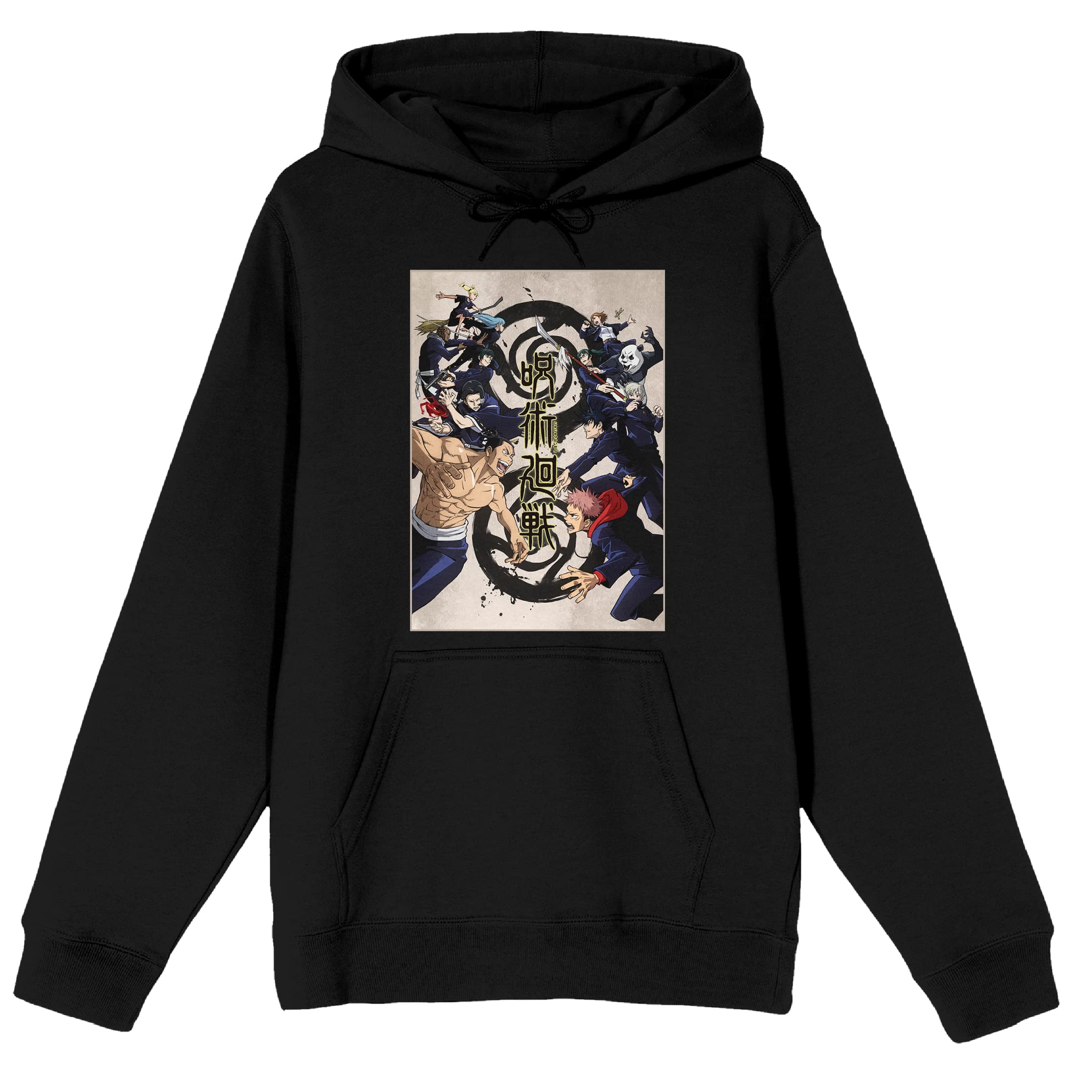Bioworld Jujutsu Kaisen Character Poster Art Men's Black Sweatshirt