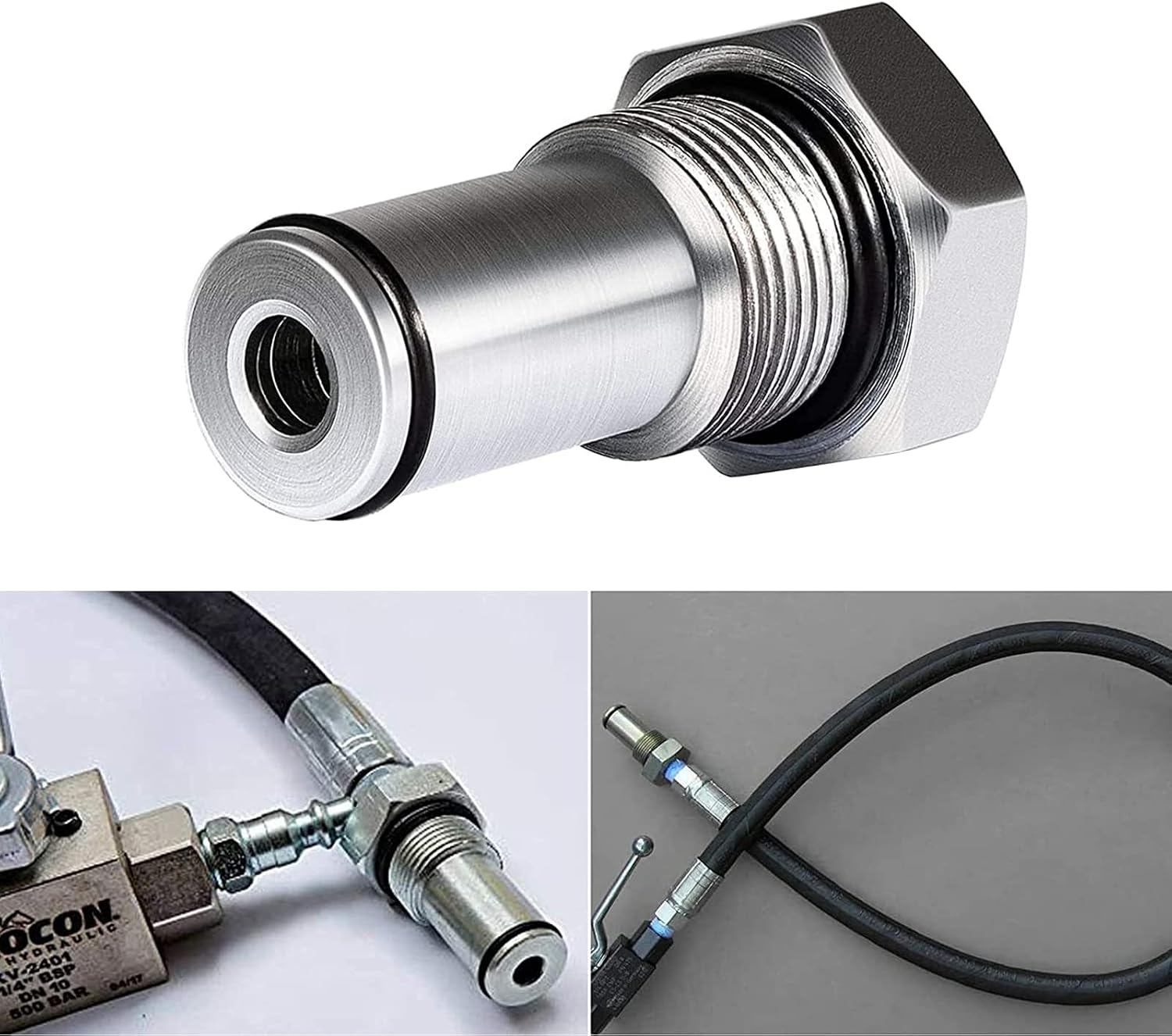 Oil Rail Adapters Leak Test Kit & IPR Valve Air Test Fitting Tool High Pressure Oil Pump Suitable with Ford 6.0L Powerstroke Diesel Engine (Fuel Rail)