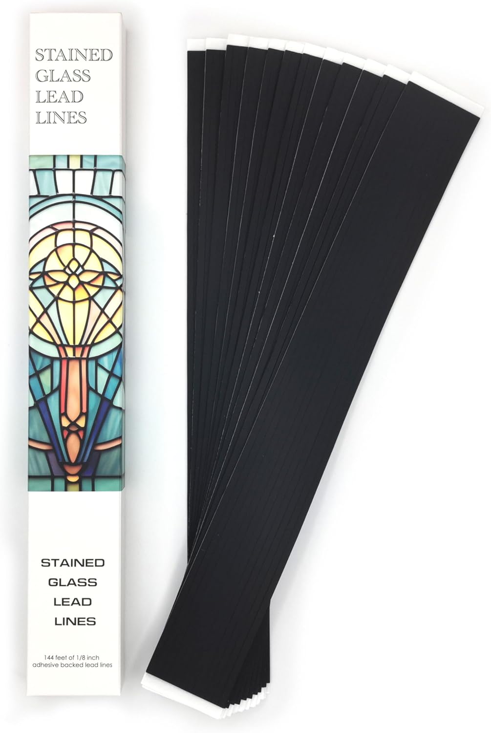 Stained Glass Lead Lines, 12" x 1/8", 144 Total Linear Feet