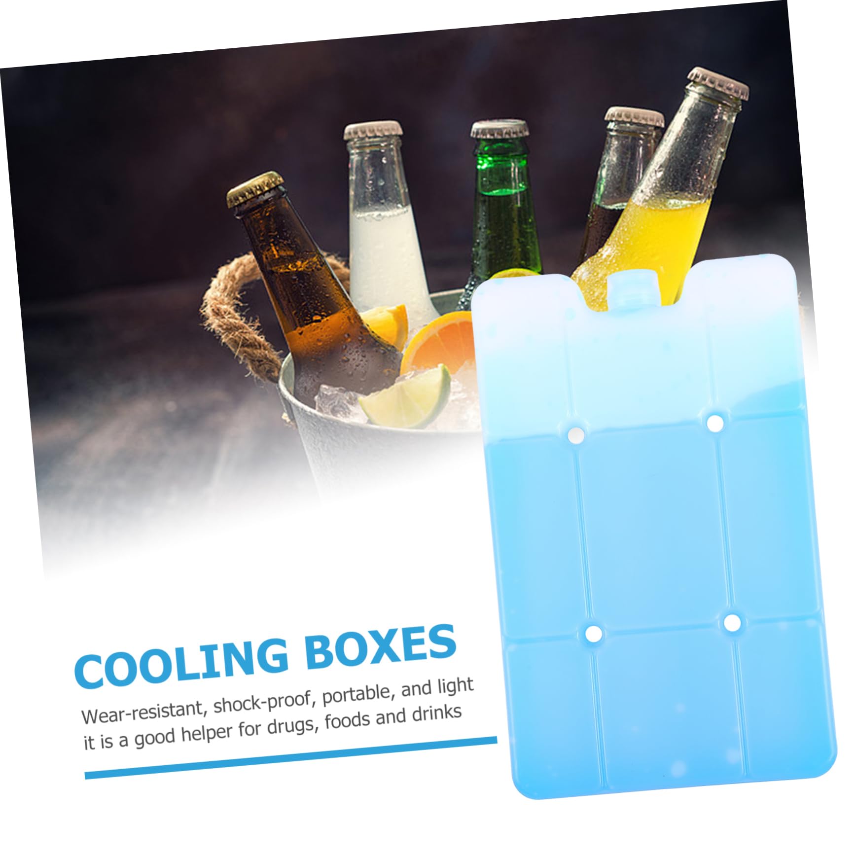 Amosfun 6 Pz Scatola Frigo Frigorifero Portatile Contenitori Per La Conservazione Degli Alimenti Contenitore Del Ghiaccio Refrigeratore Per Alimenti Borsa Del Ghiaccio Portatile Hdpe Blue