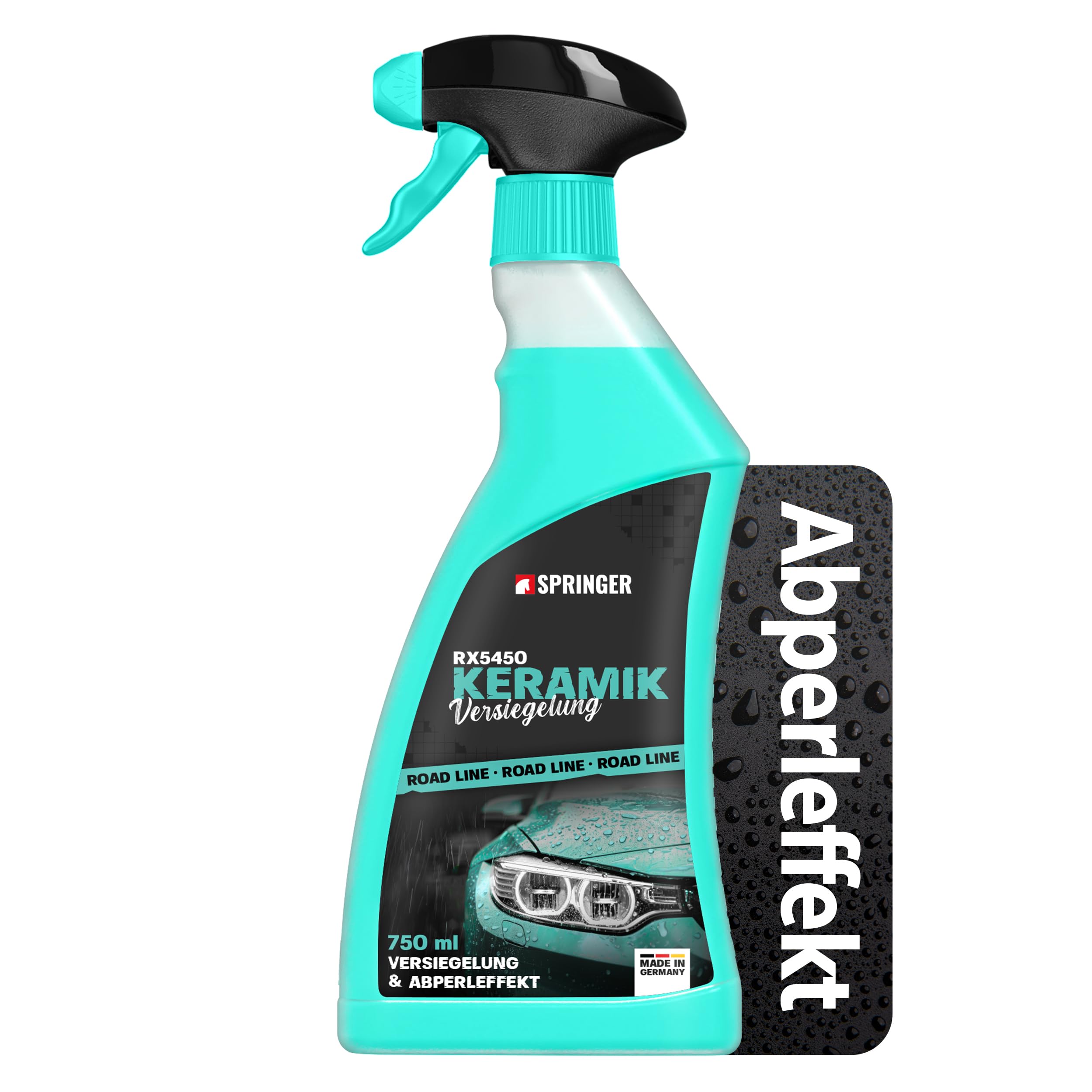 SPRINGER RX5450 - - Keramikversiegelung 750 ml - - Made in Germany - - Oberflächen-Versiegelung - - Auto Ceramic-Wax Hochglanz - - Lackversiegelung - frischer Glanz & Abperleffekt