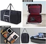 REDCAMP 100L Foldable Extra Large Duffle Bag 31 Inch, Lightweight Travel Duffel Bag with Adjustable Strap for Men Women, Black/Dark Blue/Red
