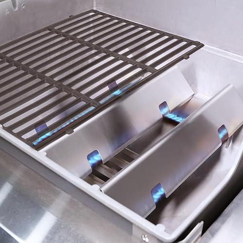 Miniatura 8 de Uniflasy Barras aromatizantes 7635 y tubos de quemador de parrilla 69785 para Weber Spirit I y II 200 con control frontal, Spirit E210, E220, S210,