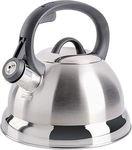 Mr. Coffee Flintshire 1.75-Quart Stainless Steel Whistling Tea Kettle –