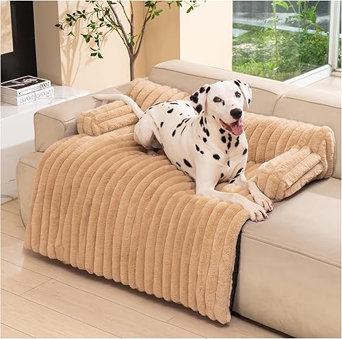 Miniatura 8 de Avont Tapete de Cama para Perro para Sofá, Cálido y Esponjoso Calmante Protector de Muebles de Sofá para Perros Pequeños, Medianos y Grandes y Gatos