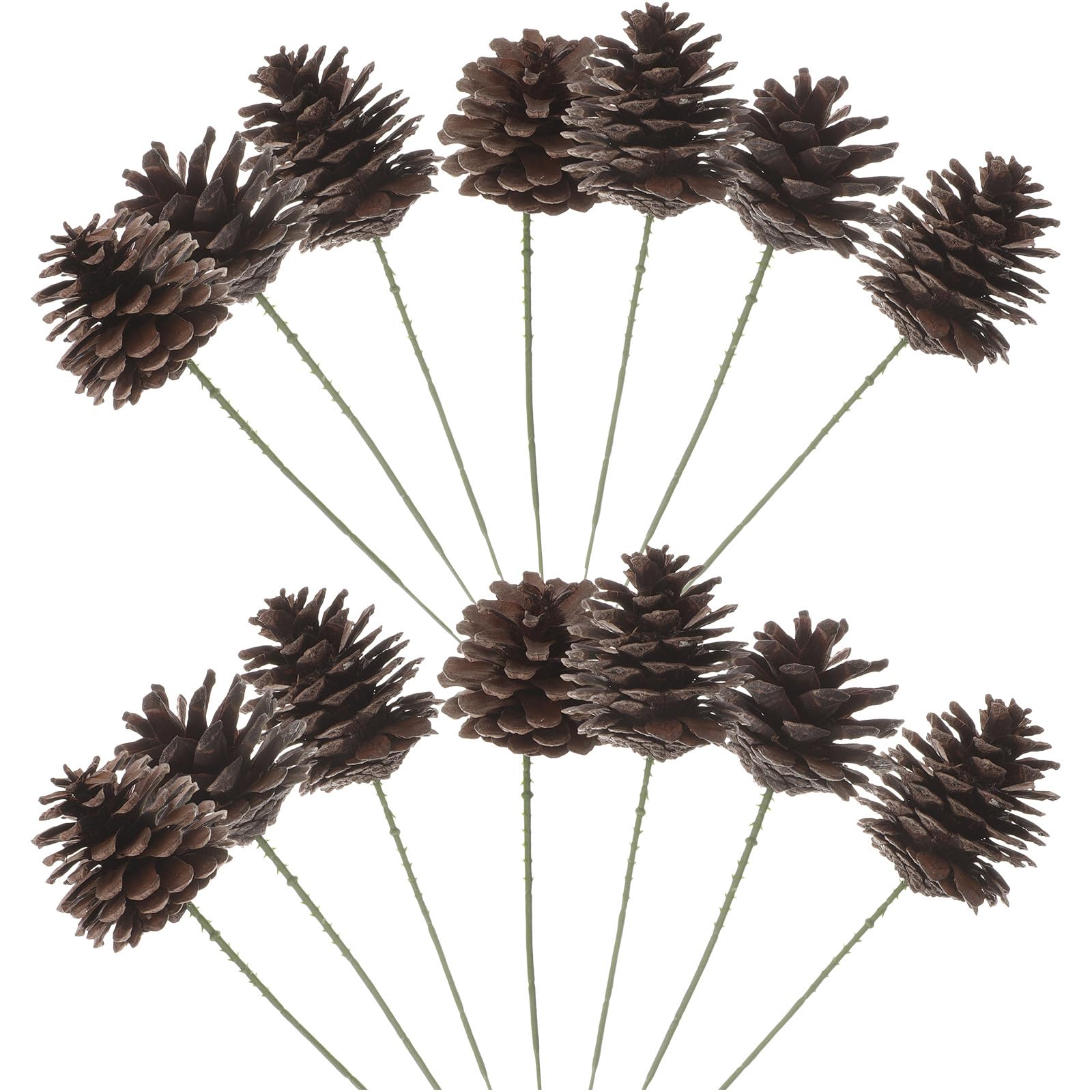 Beaupretty Accessoires Créatifs et Délicats et Décoration de Sapin de Noël Pommes de Pin Décoratives Lot de 20 en Bois et Fer Fêtes de Noël pour Hôtel et Fêtes de Noël