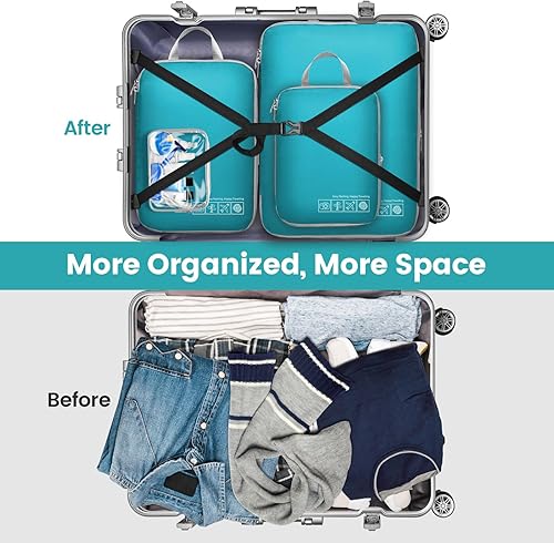 Miniatura 5 de Cambond Compression Packing Cubes for Suitcases - Packing Cubes for Travel Bags Luggage Organizers Travel Essentials Compression Cubes for Carry on