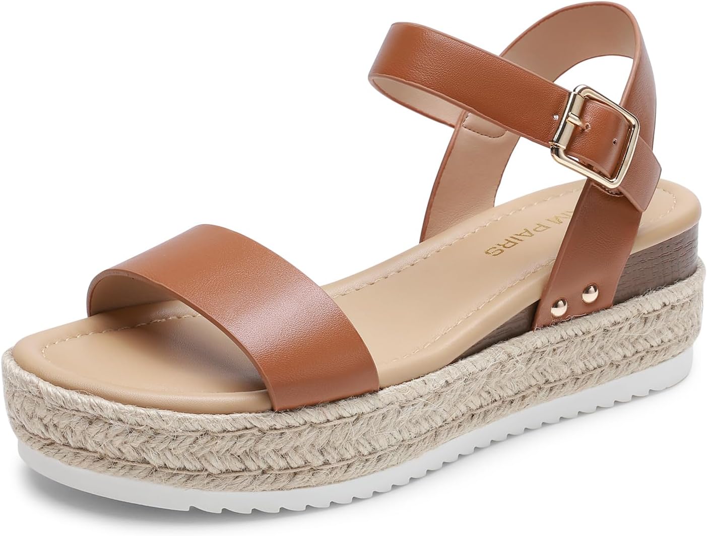 Women’s platform espadrilles wedge sandals, comfortable open toe one band.