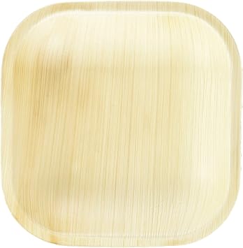 Square Palm Leaf Eco-Friendly Pastry Plates 5", Pack Of 25 Natural - Disposable & Eco-Friendly - Perfect For Parties, Events & Catering