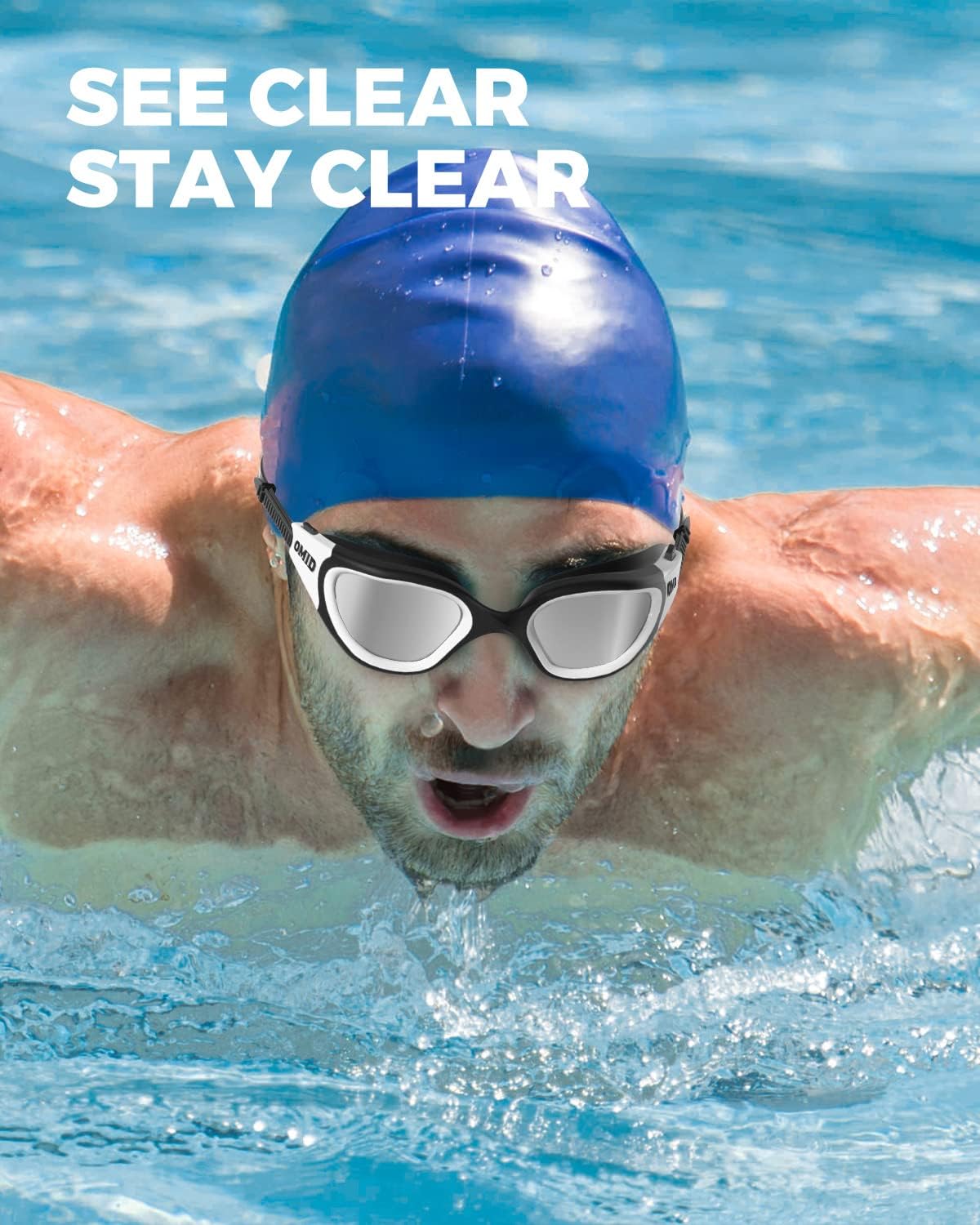 OMID Swim Goggles, P2 Polarized Swimming Goggles for Men Anti-fog Goggles Swimming for Adult Women - Image 6