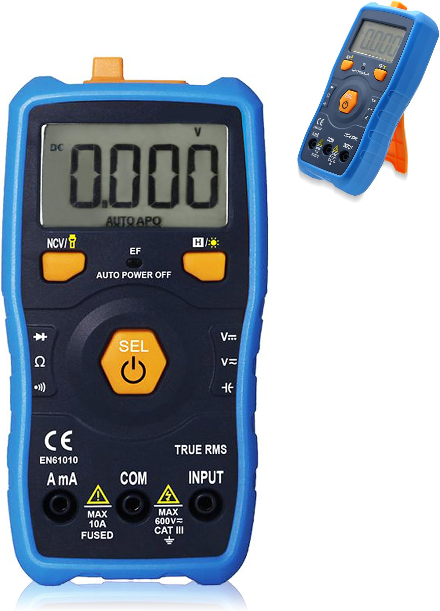 Digital Multimeter Tester Portable Multimeter with Backlight Multi Testers with Automatic Range Smart Multi Meter for Electrical Applications Measures Voltage, EF Function (Model AMT32A)