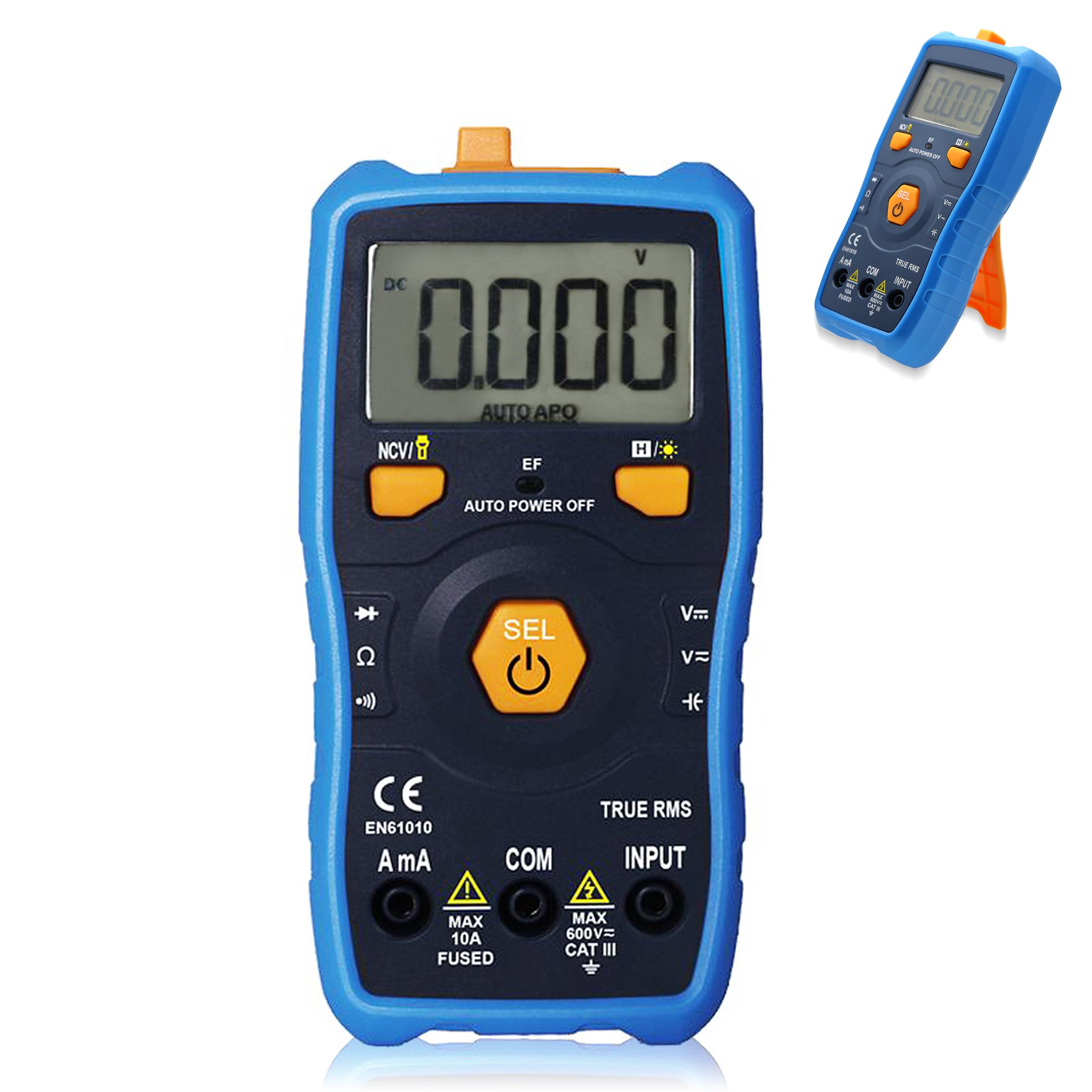 Digital Multimeter Tester Portable Multimeter with Backlight Multi Testers with Automatic Range Smart Multi Meter for Electrical Applications Measures Voltage, EF Function (Model AMT32A)