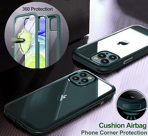 Miniatura 5 de UBUNU Funda para iPhone 14 Pro Max 6.7 pulgadas, nueva funda protectora de doble capa de cuerpo completo transparente con protector de pantalla