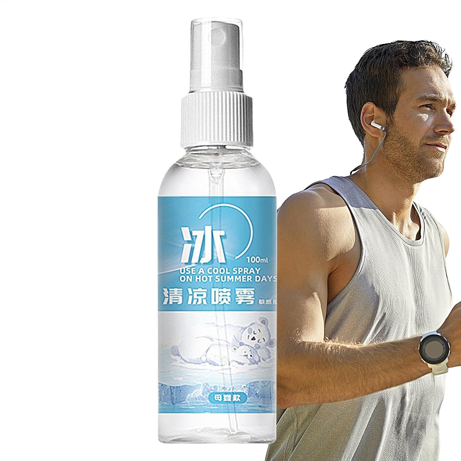 Spray chłodzący do ciała, naturalna mgiełka miętowa do szybkiego chłodzenia, 100 ml przenośne urządzenia chłodzące dla rodziny, na kemping, wędrówki, wycieczki, sport