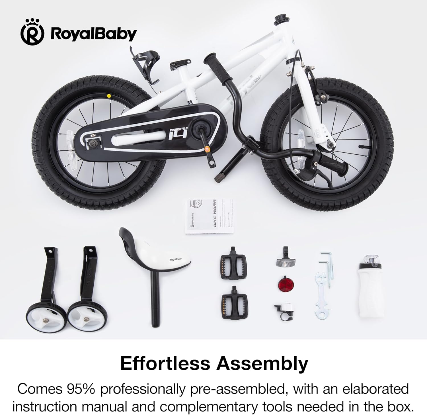 RoyalBaby Kids Bike Freestyle Classic 12 14 16 18 Inch Children Bicycle for Ages 3-10 Years Toddler to Big Kids