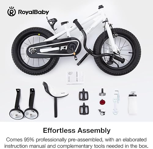 Miniatura 147 de RoyalBaby Kids Bike Freestyle Classic & EZ Balance Pedal Switchable Bicycle, 12 14 16 18 Inch, 3-10 Years Toddler to Big Kids Verde