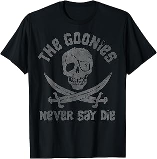 The Goonies Never Say Die Skull & Swords Distressed Logo T-Shirt