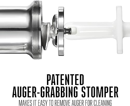 Miniatura 5 de Weston Molinillo eléctrico de carne Pro Series, grado comercial, 560 vatios, 0.75 HP, 6 libras por minuto, acero inoxidable (10-0801-W)