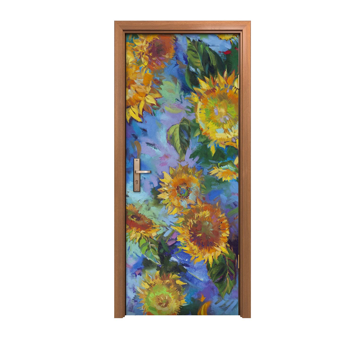 Fleurs de tournesols sticker de porte 90x200cm pour un salon lumineux