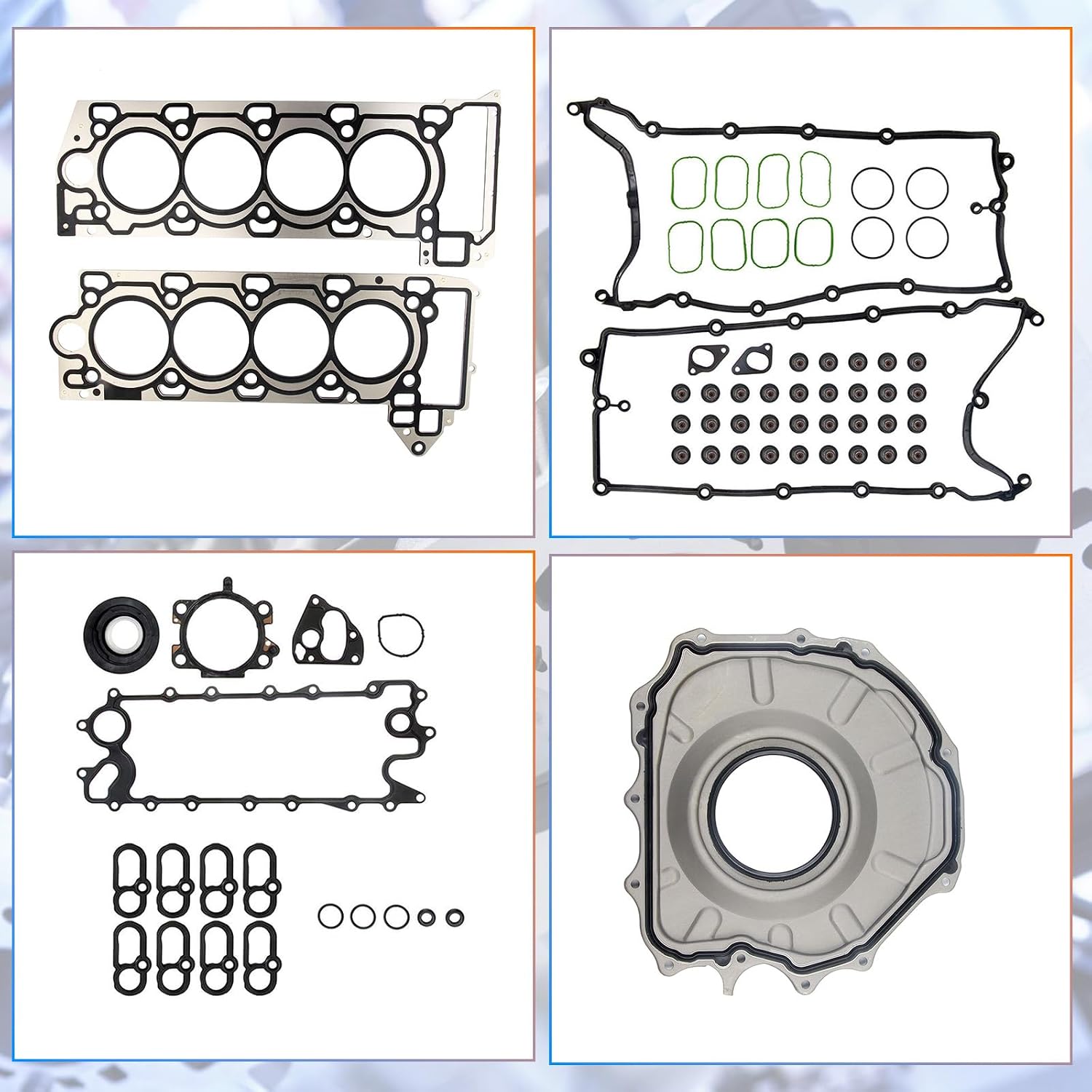 AJ133 Engine Cylinder Head Gasket Kit Fits for Land Rover Range Rover 10-20/ Range Rover Sport 10-20/ LR4 10-13 5.0 V8 DOHC AJ133 Engine Replace OE AJ813952 AJ813953 AJ81144 AJ812108 LR010706