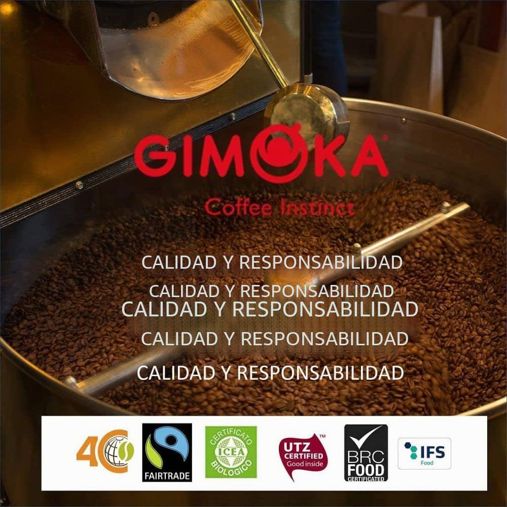 Gimoka Cápsulas Monodosis, Mezcla de Café Strong, intensidad 12-180 Cápsulas – Compatibles con Máquinas de Café Senseo - Producido en Italia - 10 paquetes de 18