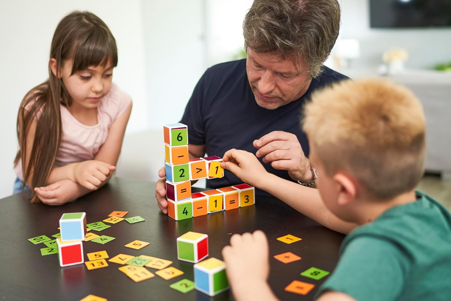 Geomag Magicube Maths Building - 10 Cubes + 45 Clips - Magnetic Building Set with Magnetic Cubes