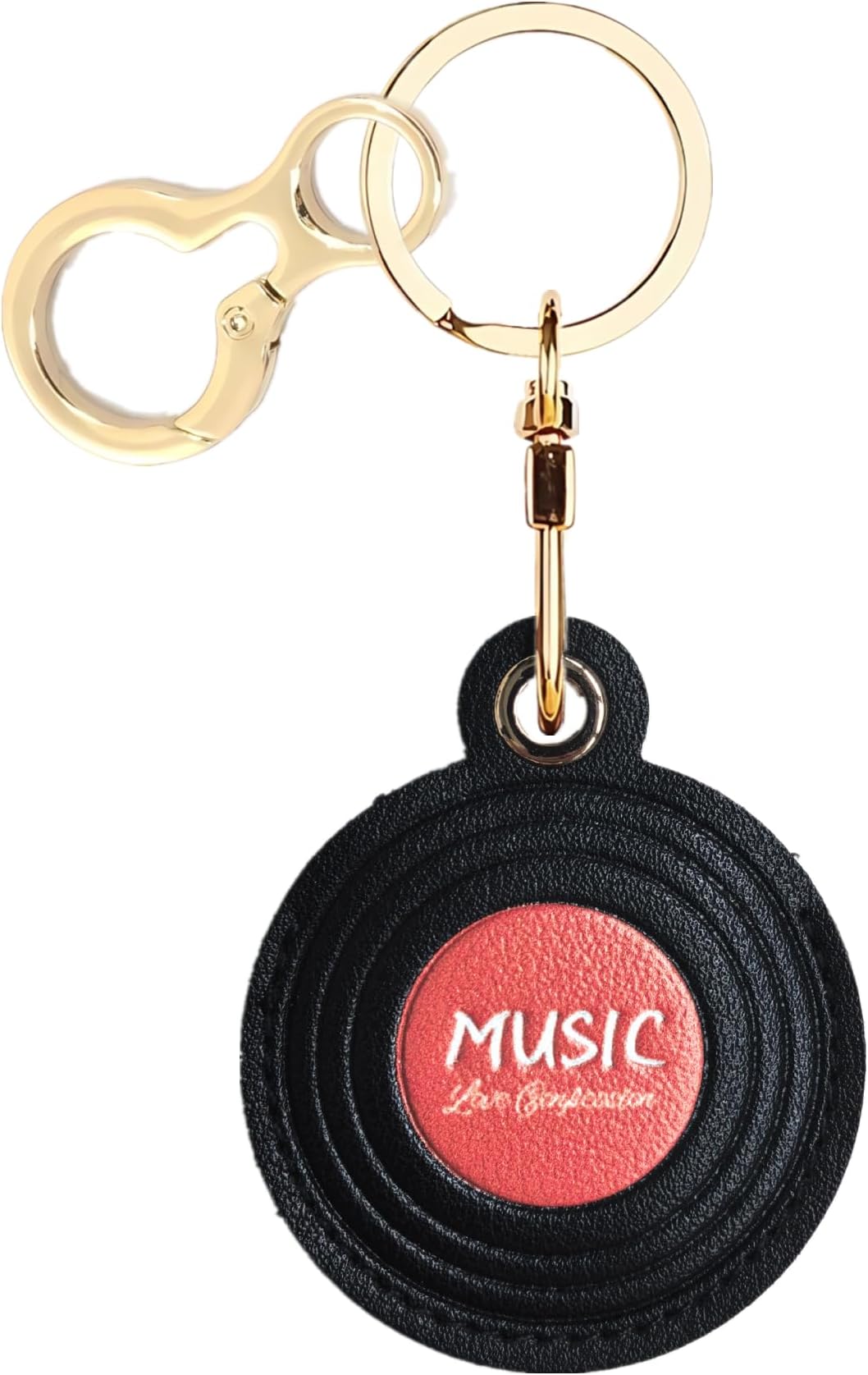 - Leather Keychain Holder Case Compatible with AirTag,Cute Protective Cover with Keyring,Anti-Scratch Finder GPS Tracker Case for Wallet Keys,Bag,Pets,Backpack(CD Red)