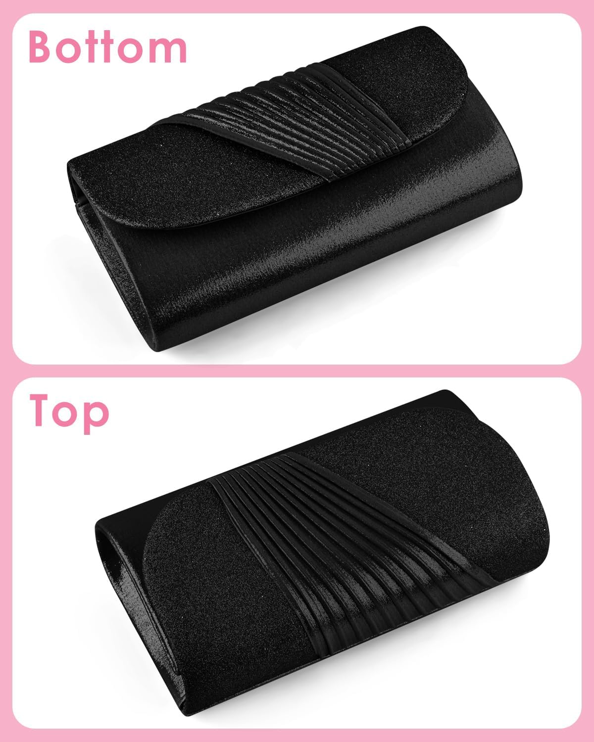 TINDTOP Clutch Purses for Women Evening Handbags for Formal Wedding Party Cocktail Prom Crossbody Shoulder Envelope Bag - Image 7