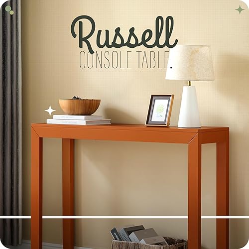 Miniatura 2 de Kings Brand Furniture Russel - Mesa consola moderna para entrada, detrás del sofá, pasillo, sala de estar, jengibre miel