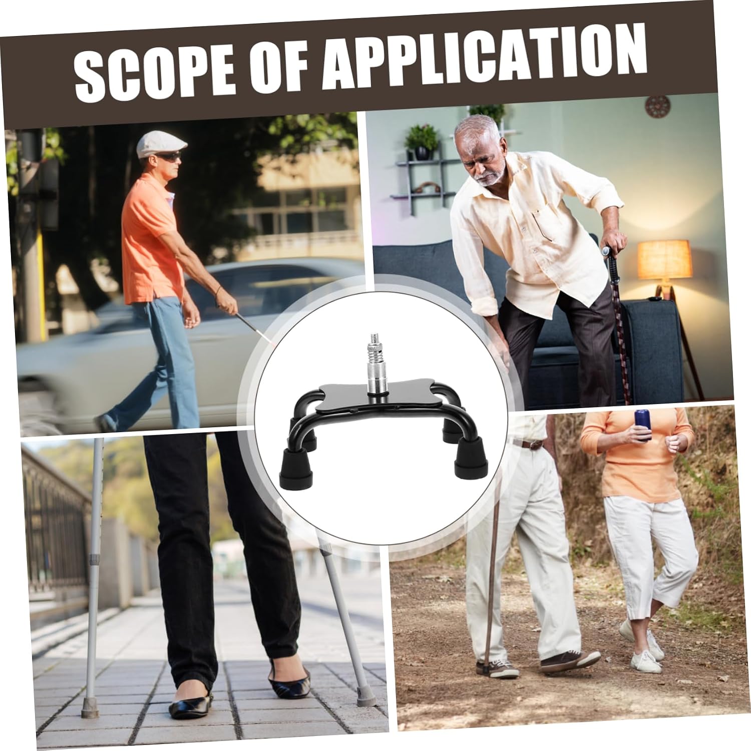 Slip Crutch Foot Covers Crutch Cap Walker Accessories for Disabled People