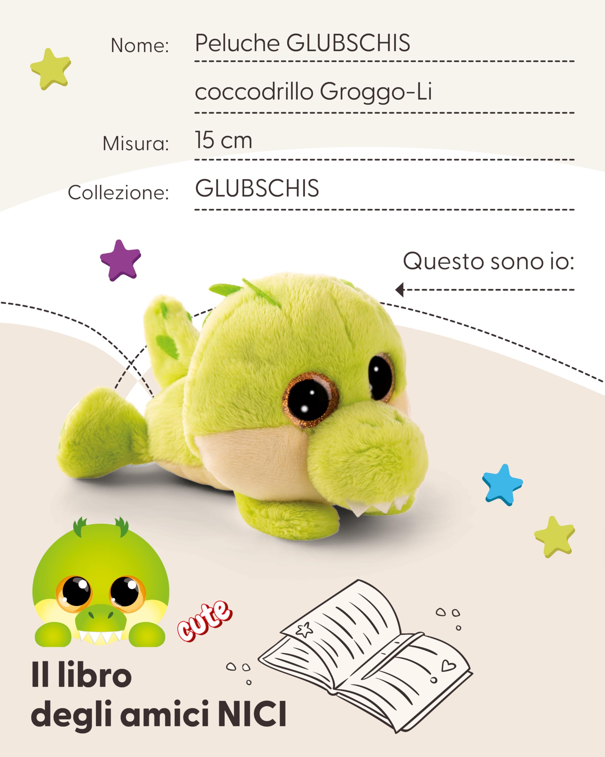 NICI Peluche GLUBSCHIS Unicorno Glowy Kaddi 15cm Bianco - Simpatico peluchetto con Imbottitura Morbida per Giochi e Coccole, Doudou, Perfetto Come Idea Regalo per Bambini e Adulti - 49695