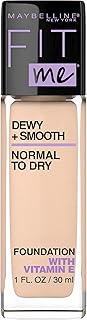 Maybelline Fit Me Dewy + Smooth Foundation Makeup, Ivory, 1 Count