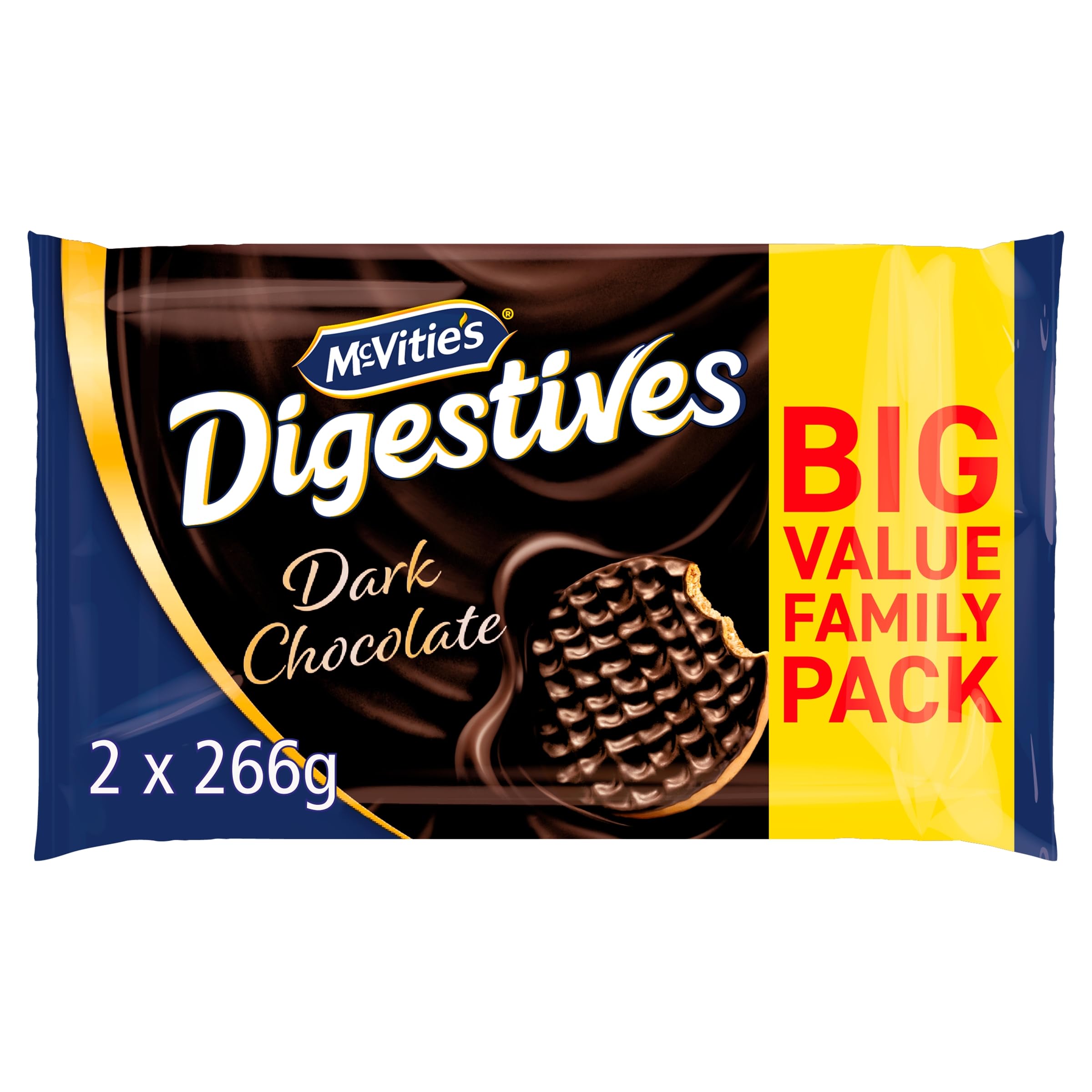 McVitie's Digestives Dark Chocolate Biscuits Twin Pack, 532 g