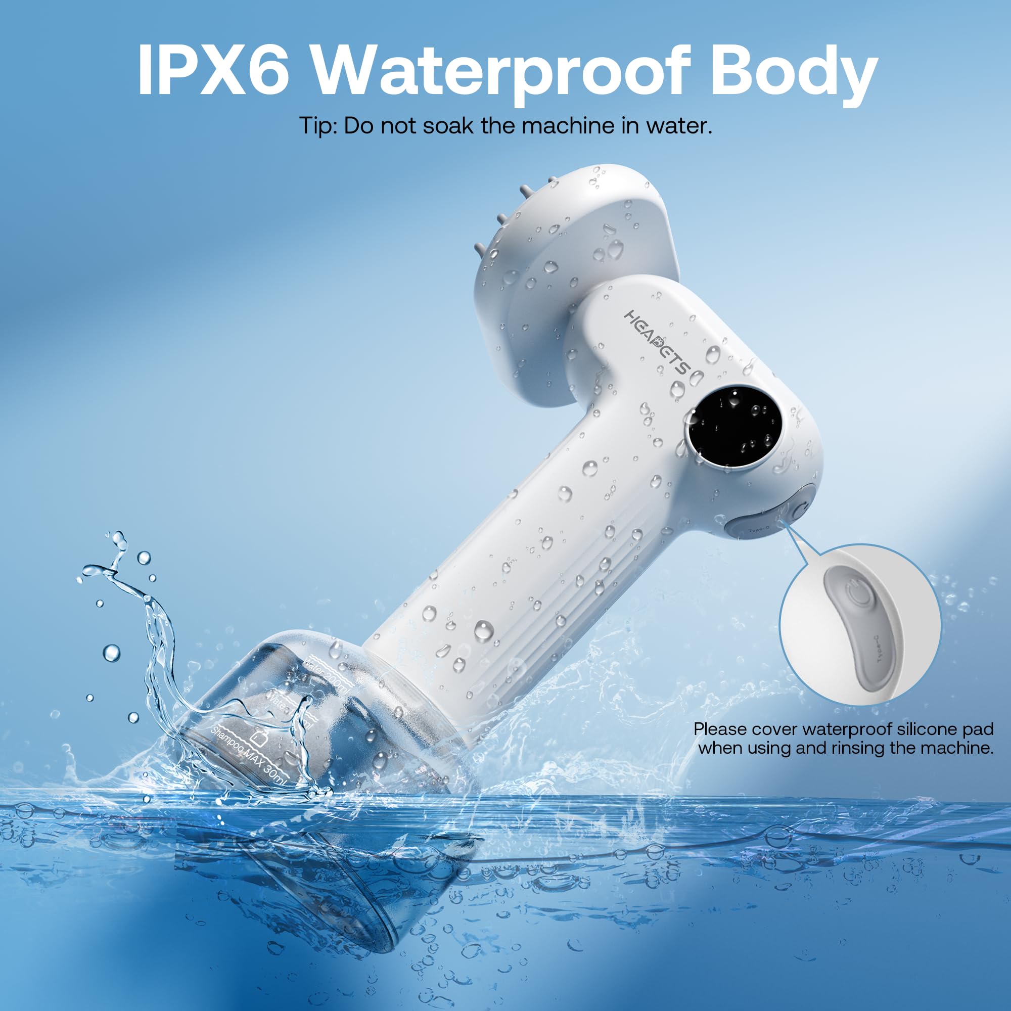 Electric Dog Shampoo Dispenser with Shampoo Brush, Shampoo Foamer for Dogs Bathing, Massaging and Grooming, Two Foaming Modes, Rechargeable Dog Foam Sprayer for Short and Long Haired Pet - image 6