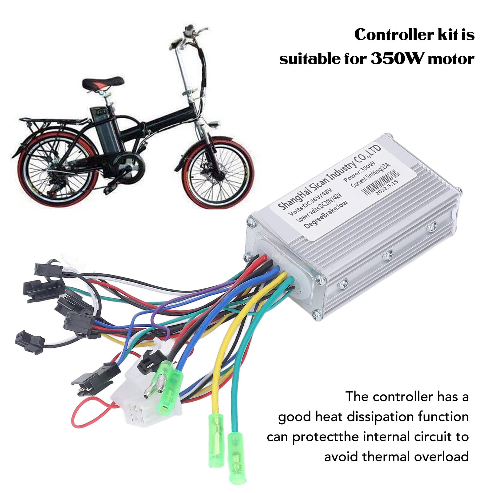 Kit De Controlador De Motor Sin Escobillas para Bicicleta Eléctrica con Panel LCD S886, para Bicicletas Eléctricas De Bricolaje, Scooters Eléctricos Y Bicicletas Plegables