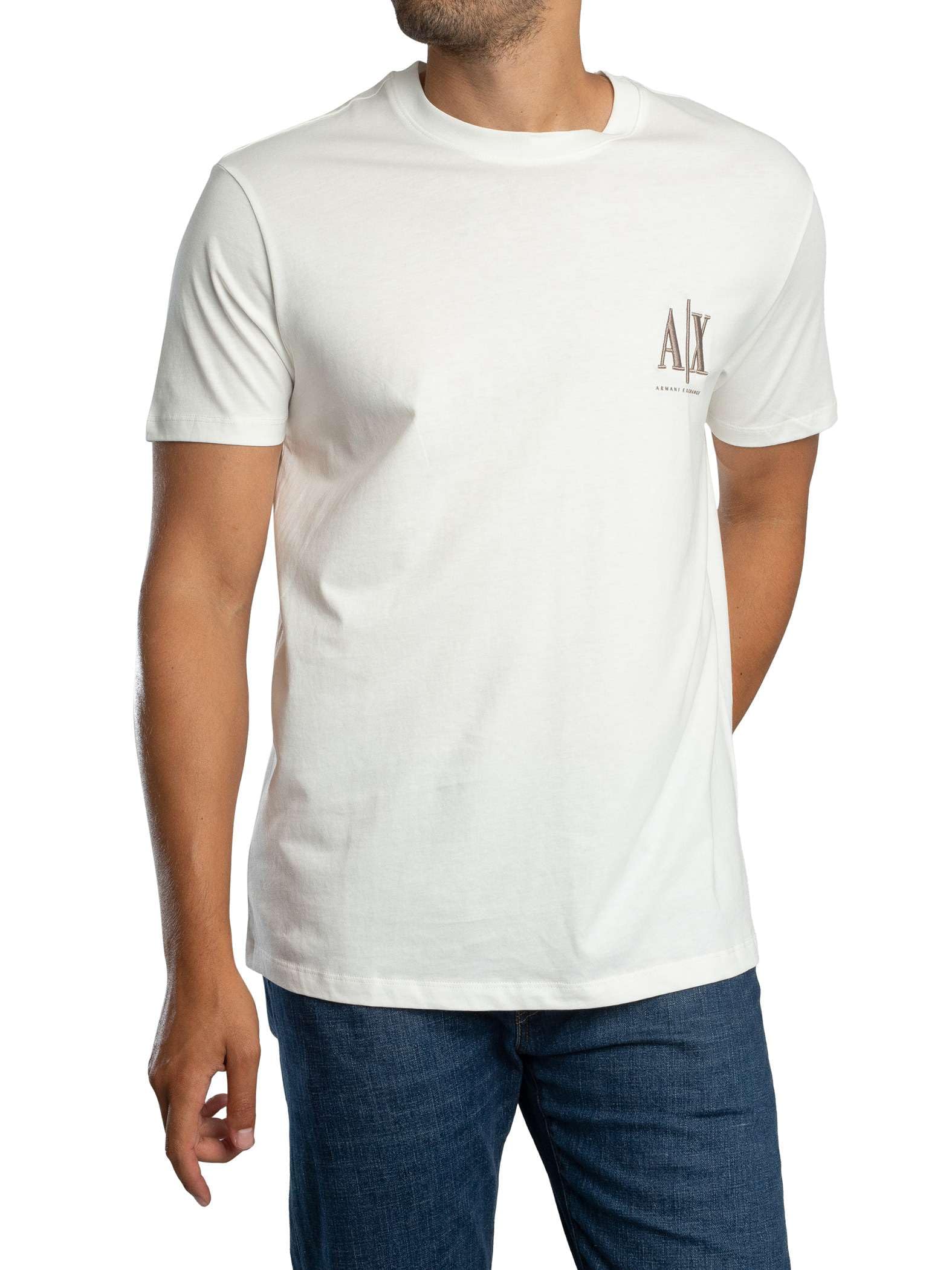 VAN GRAAF Armani Exchange Herren Weiß T-Shirt Baumwolle Xxl