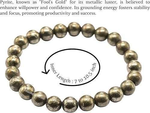 Vista 867 de Amazing Gemstone Crystal Bracelet for Women Men's Gifts - Protection Healing Crystal Bracelet - 8mm Gemstone Beaded Stretchable Bracelet Pulseras