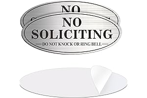 No Soliciting Sign - Protect Your Privacy with Self-Adhesive No Solicitation Signs