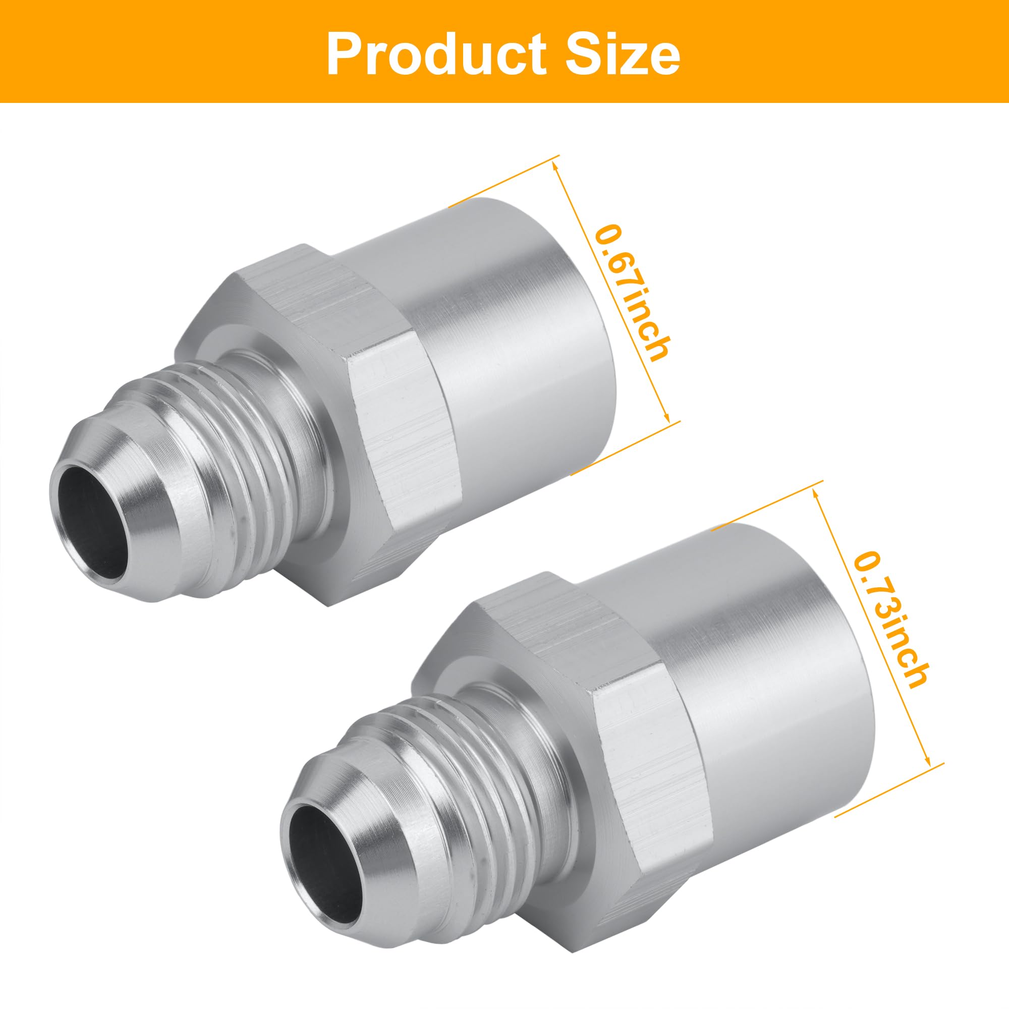 6AN Adapter Fitting Set For GM TBI Fuel Sending Units Black Metric O Ring Style 989975