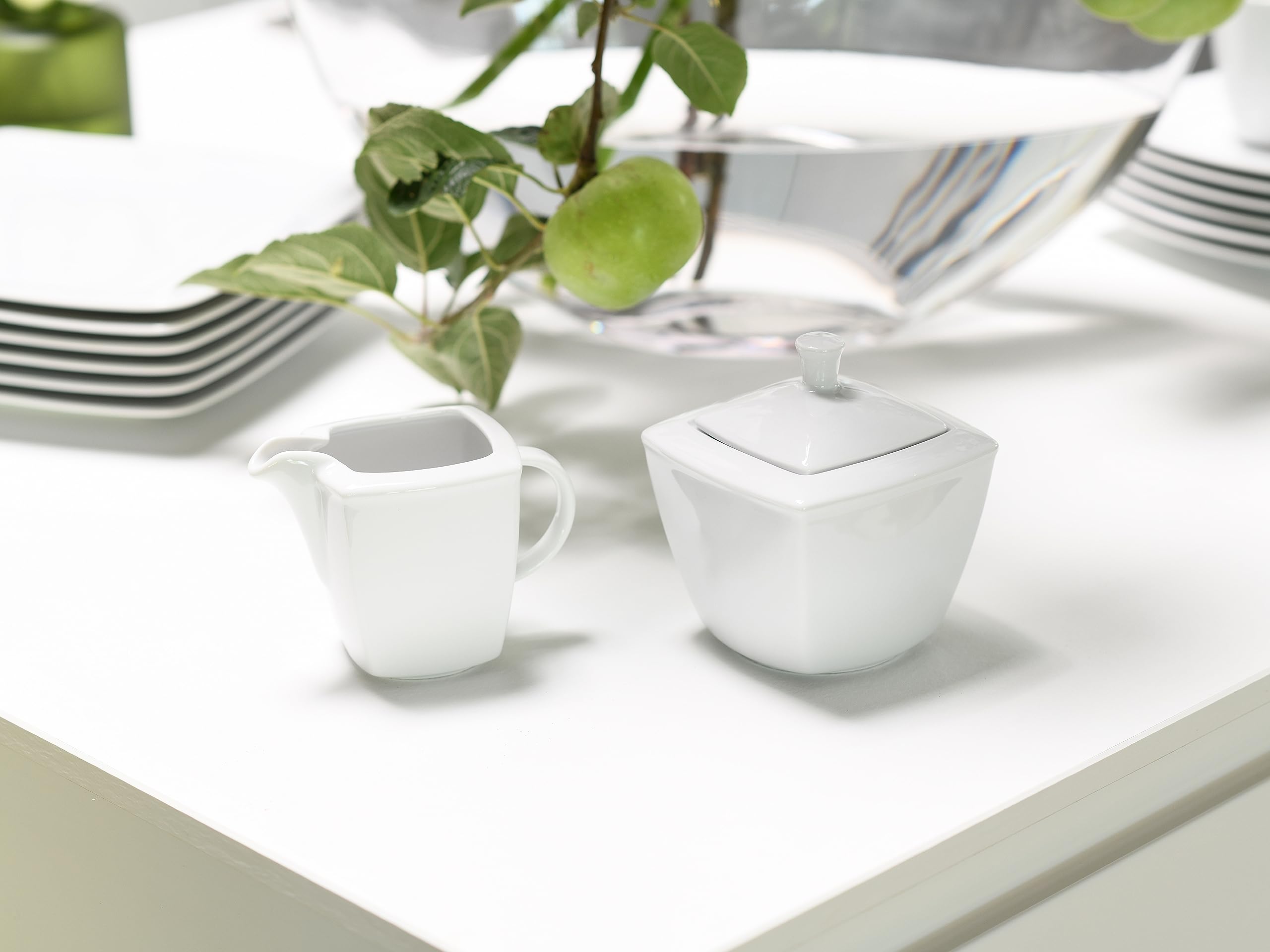 Creatable 12330 Victoria Blanc, Set zuccheriera con cremiera, 2 pezzi