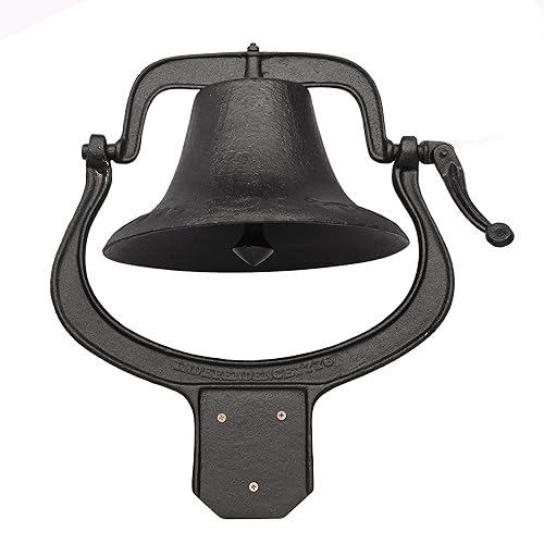 MYOYAY 14'' Large Heavy Cast Iron Dinner Bell Antique Vintage