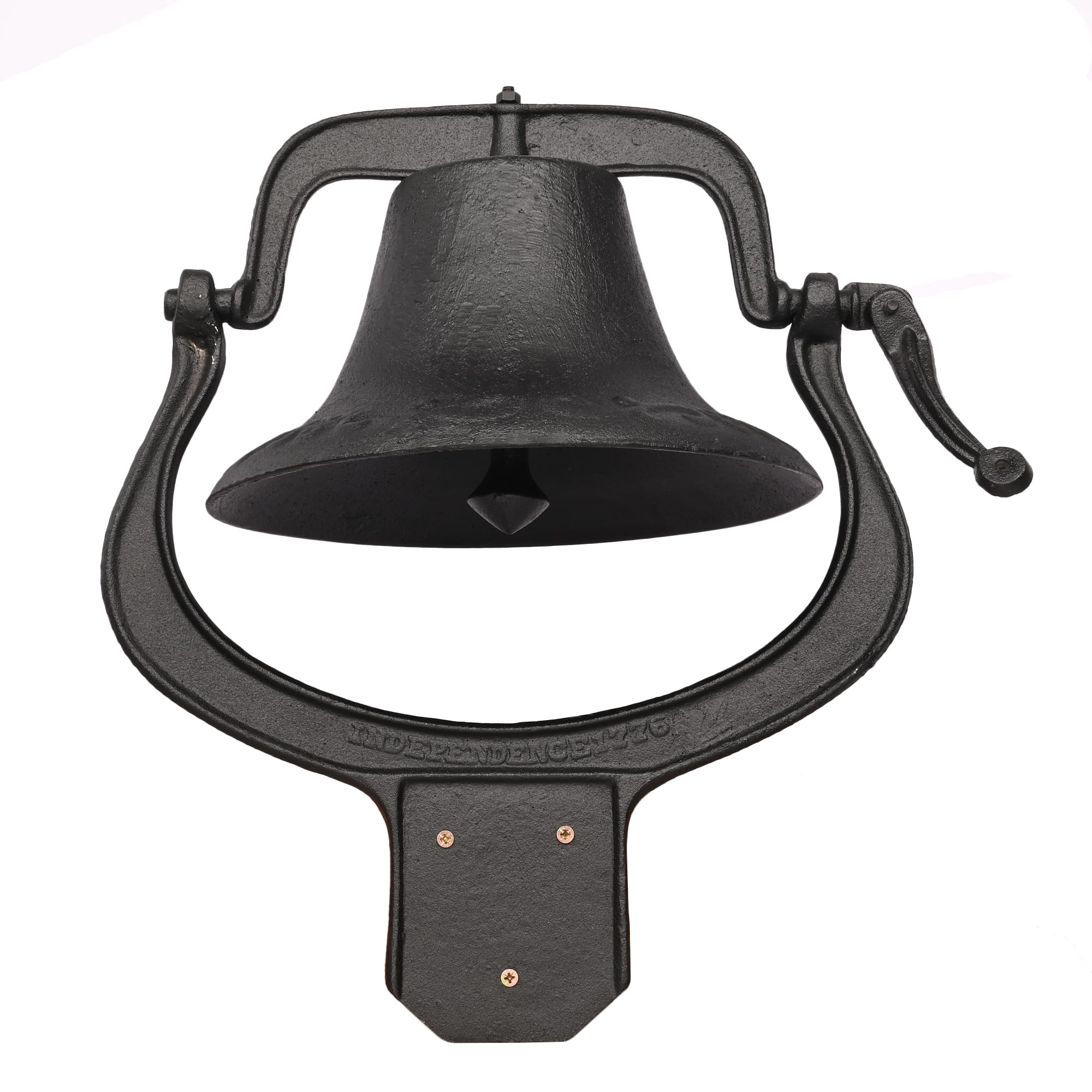 MYOYAY 14'' Large Heavy Cast Iron Dinner Bell Antique Vintage Farmhouse Door Bell for Outdoor Garden Backyard Liberty Farm Church School