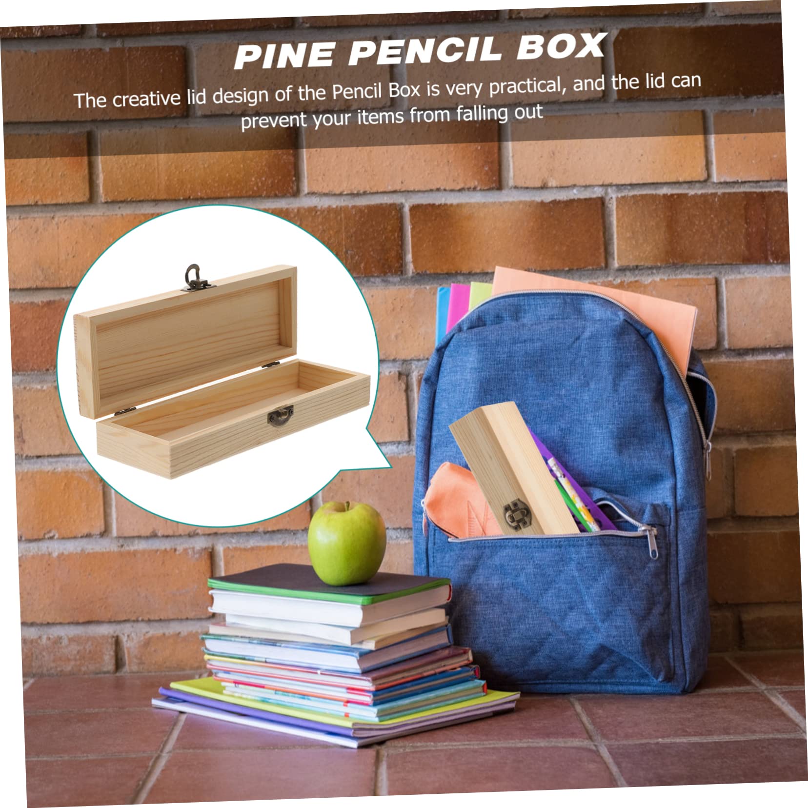 DOITOOL 5 Pezzi Scatola Portapenne Legno con Ampia Capacità Contenitore per e Cancelleria per Scuola e Ufficio Organizer Pratico e per Ottimo Natale