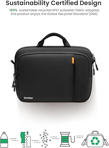 Miniatura 6 de tomtoc Funda protectora delgada 360 para laptop con correa para el hombro para Acer Dell HP ASUS ASUS Lenovo Samsung portátil Chromebook, repelente
