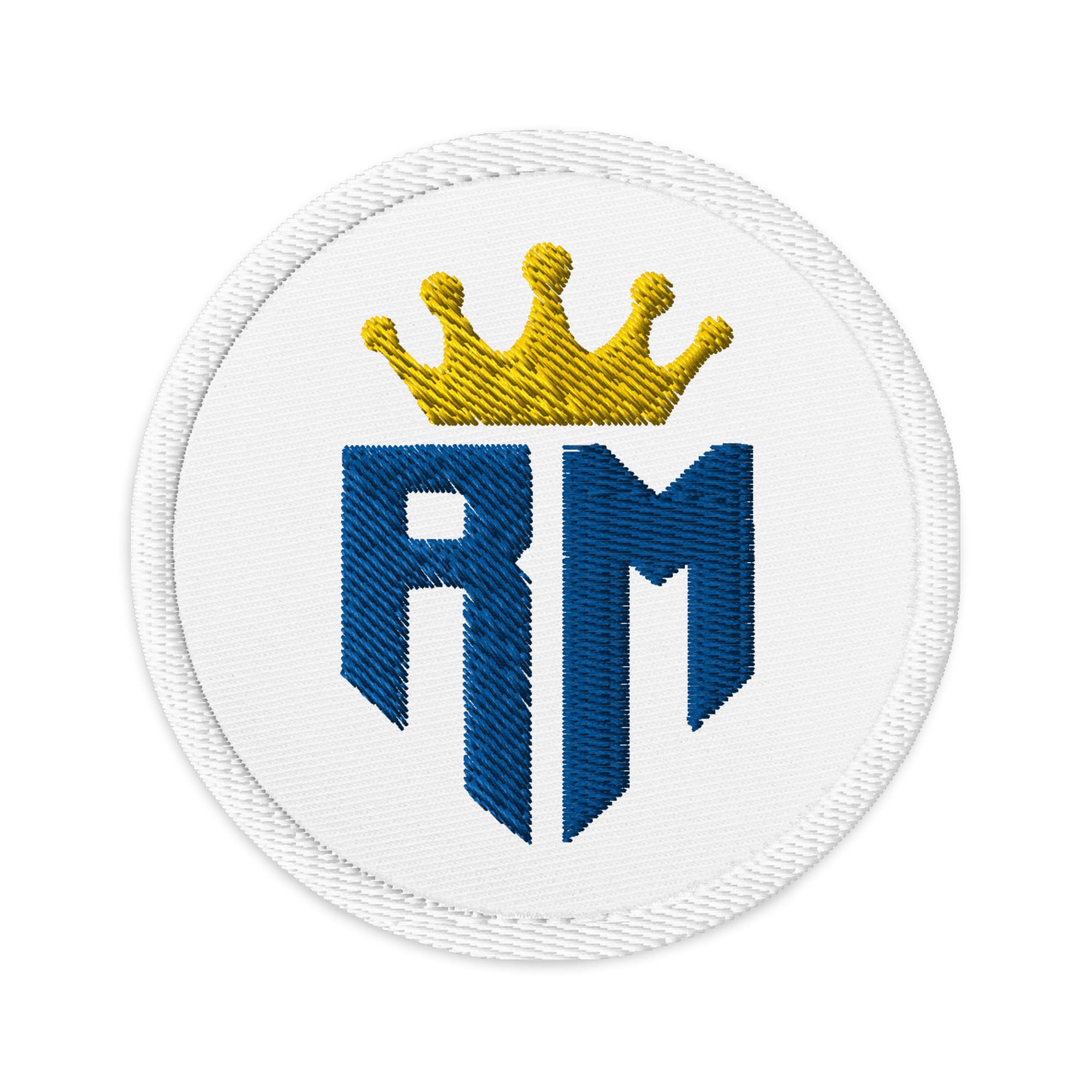 Dedbol Madrid Champions Embroidered Soccer Patch, 1 Piece, Round, Sports-Fan Sleeve Patches, Patch